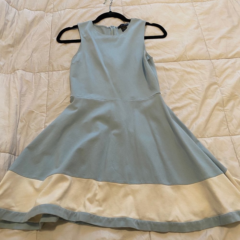 Light Blue dress with White Strip